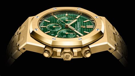 audemars piguet gold green|More.